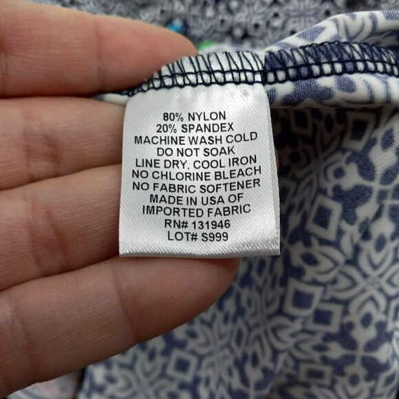 Jude Connally Printed Off The Shoulder Mini Shift Dress Preppy Summer Beach S - Picture 6 of 7